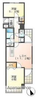 ヒューマンズ沖野上【4階】の間取り