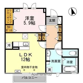 リアン【1階】の間取り