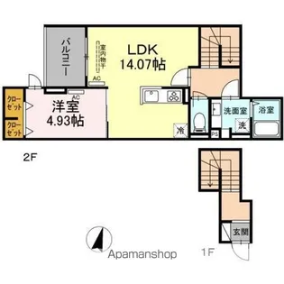 アンジュール西小岩【2階】の間取り