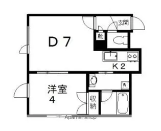 フォレスト北野通【102号室】の間取り