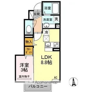 フォルトナカーサ【1階】の間取り