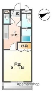 アムール中央【201号室】の間取り
