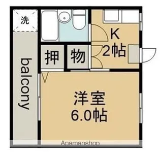 マルエ荘【203号室】の間取り