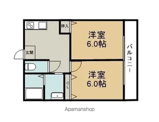 ハイラル弐番館【101号室】の間取り