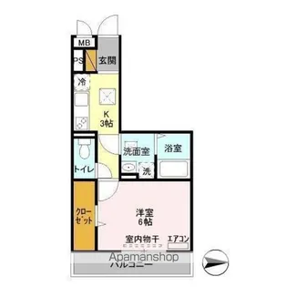 オッツ新鎌ヶ谷【1階】の間取り