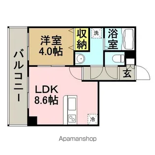 リバティ神屋【8階】の間取り