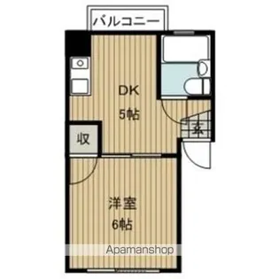 ハートイン中切S棟【5階】の間取り