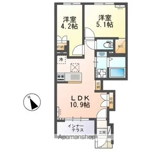 リッチレジデンスB(RICH RESIDENCE B)【1階】の間取り