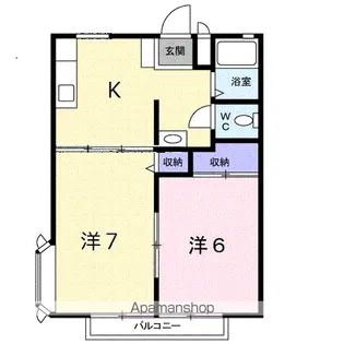 サンシャイン山野辺A【1階】の間取り