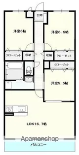 サウスコート【201号室号室】の間取り