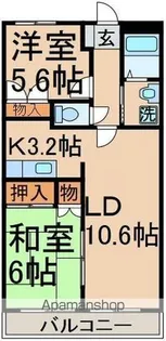 ヒルトップD棟【2階】の間取り