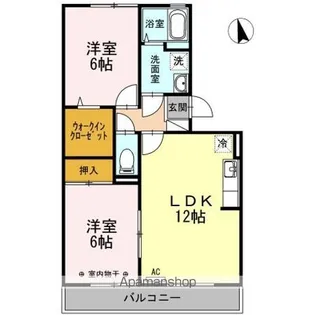 エスポワール笹本 A【2階】の間取り