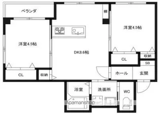 ピース・コウセイ古川【3階】の間取り