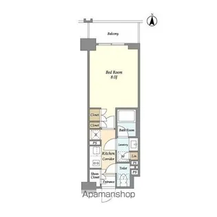 1Kの間取り画像