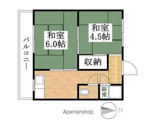 扇ハイツ【202号室】の間取り