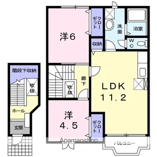エステル B【2階】の間取り