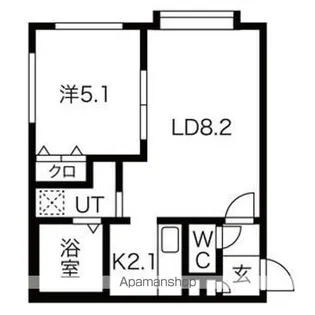 ヴィラ・ リベルタス【4階】の間取り