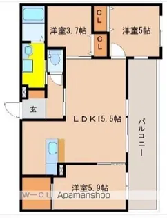 アルテマイスター堀川【2階】の間取り