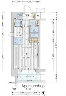 「プレサンス京大東」【5階】の間取り
