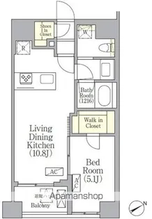 SOLASIA RESIDENCE 京橋【8階】の間取り