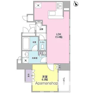 グランカーサ銀座イースト【7階】の間取り