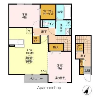 グラマードマレⅢ D【2階】の間取り