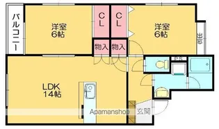 ルーチェ篠栗【2階】の間取り
