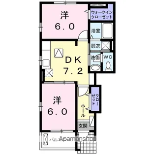 オーブ・ココ Ⅲ【1階】の間取り