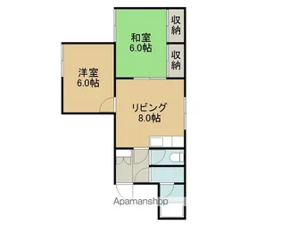 2DKの間取り画像