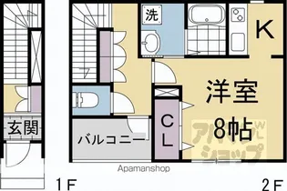 フォレストメゾン花吉【202号室】の間取り