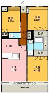 クレア A【1階】の間取り