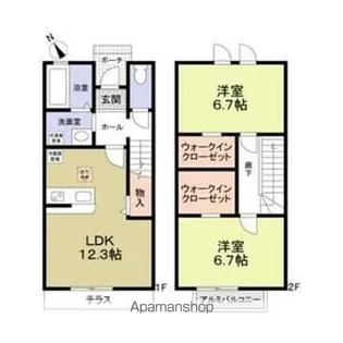 OHANA HOUSE【1階】の間取り