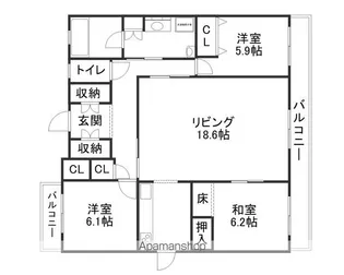 VIVELLE彦根城町【2階】の間取り