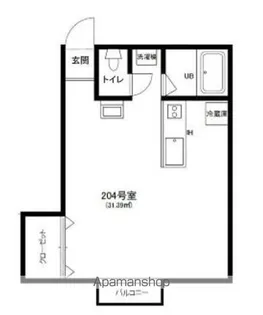 エトランスYOSHIKA【204号室】の間取り