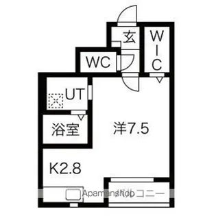 ラフィナス蓬莱【1階】の間取り