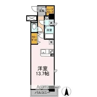 フォンテーヌ【6階】の間取り