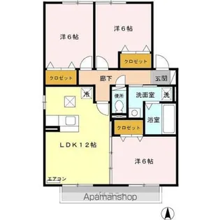 AISE SQUARE PARTⅡ【1階】の間取り
