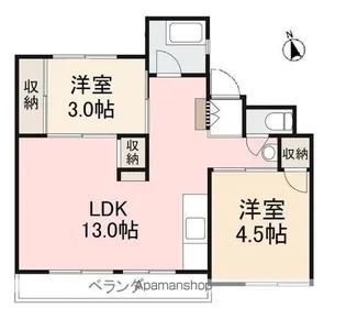 平成マンション【4階】の間取り