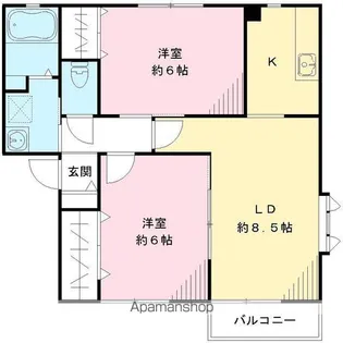 ウェルヴィラYOU【101号室号室】の間取り