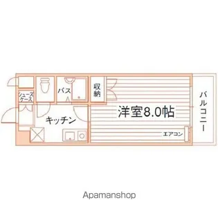 ヴァンテアン清水【206号室】の間取り