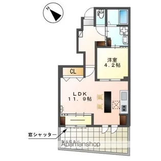 仮)弥富市鯏浦町上本田アパート【1階】の間取り