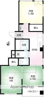 秋桜林【203号室】の間取り