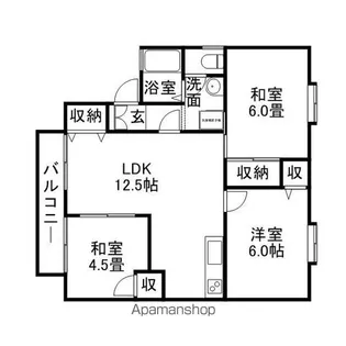 コスモピア春日【1階】の間取り