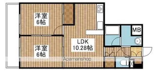 トーカンマンション東中通【6階】の間取り