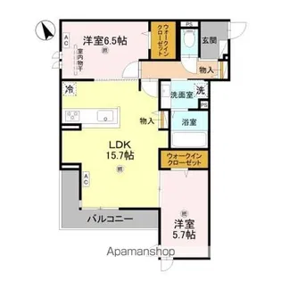 ザ・グレイスナカモズ【2階】の間取り