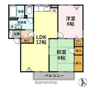 セジュール諏訪 B【2階】の間取り