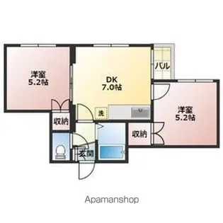 ステージイン20【3階】の間取り