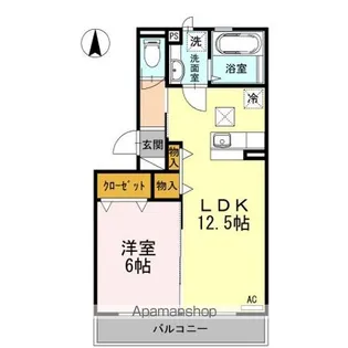 東京都日野市大字日野【アパート】の間取り