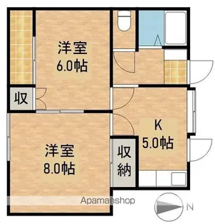 コーポみのり【203号室】の間取り