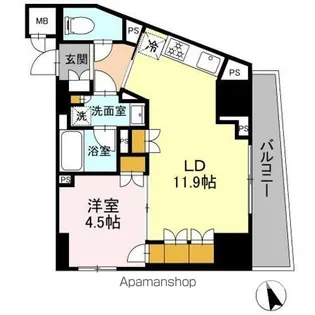 リーラ品川戸越【7階】の間取り